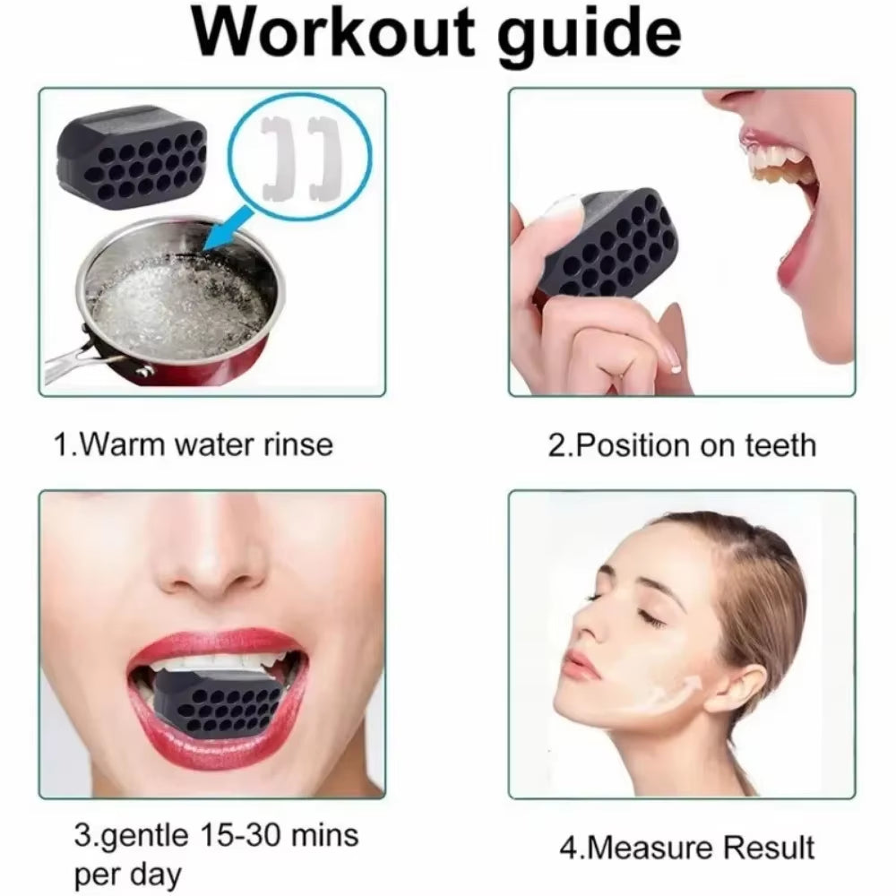 Jaw Exercise Ball Food-Grade Silica Gel Muscle Trainin Fitness Slimming Ball Nack Face Toning Jaw Exerciser Relex Gadget