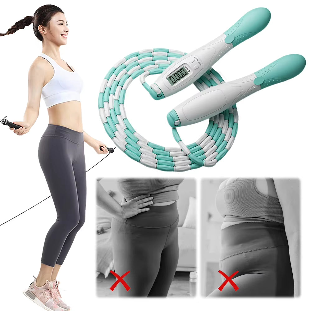 2.8M Counting Jump Rope Adults Adjustable Skipping Rope Jumping Rope with Counter Home Exercise Gym Training Fitness Equipment