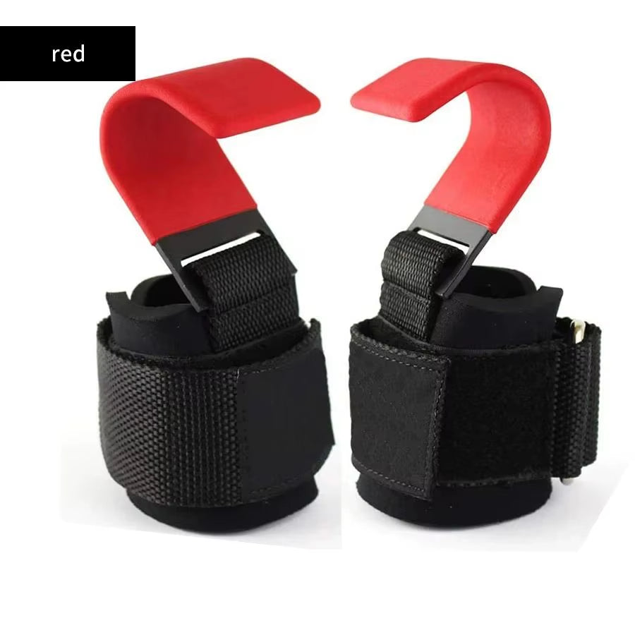 Pull-Up Wrist Guard Hook Metal with Neoprene Padded Power Weight Lifting Dumbbell Barbell Fitness Training Safety Accessories