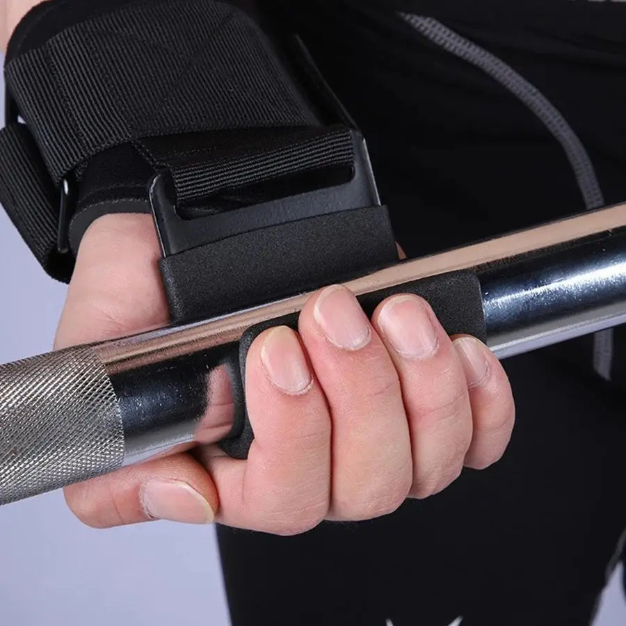 Pull-Up Wrist Guard Hook Metal with Neoprene Padded Power Weight Lifting Dumbbell Barbell Fitness Training Safety Accessories